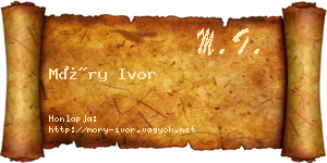Móry Ivor névjegykártya